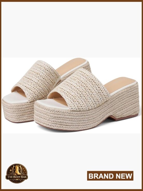 Shoes - Platform Espadrille Wedge Sandals Slip On Flatform Summer Shoes